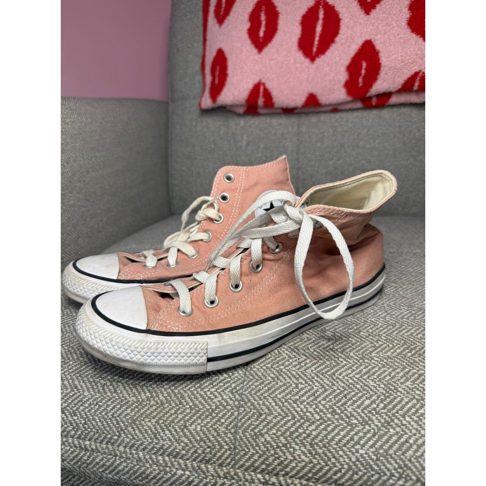 Converse Chuck Taylor All Star High Top Pink Canvas Sneakers Womens 8 M 6